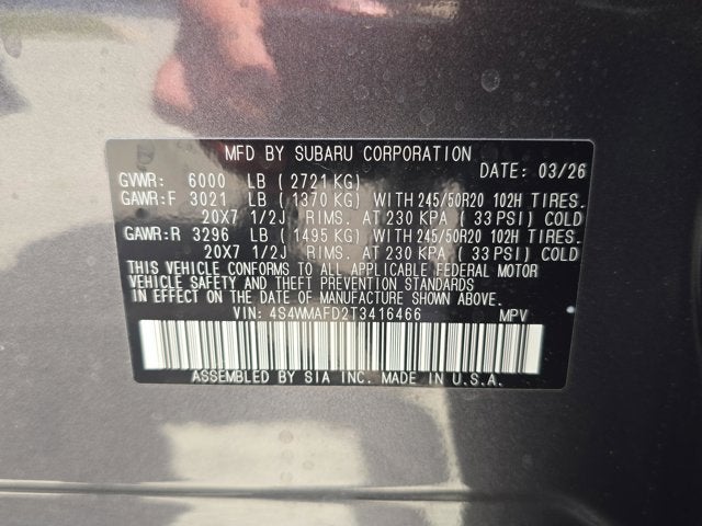 2026 Subaru Ascent Limited