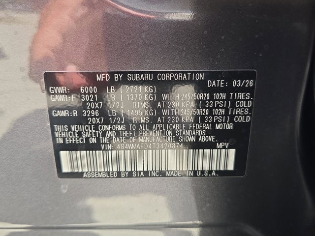 2026 Subaru Ascent Limited