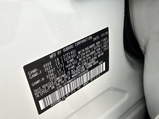 2026 Subaru Ascent Limited Bronze Edition