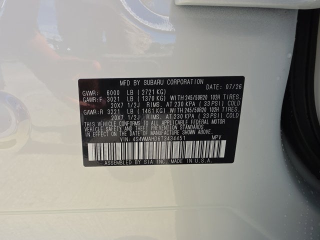 2026 Subaru Ascent Limited Bronze Edition