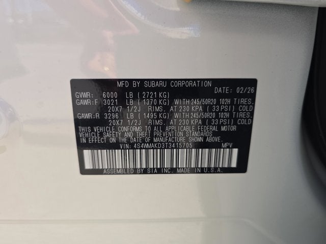 2026 Subaru Ascent Touring