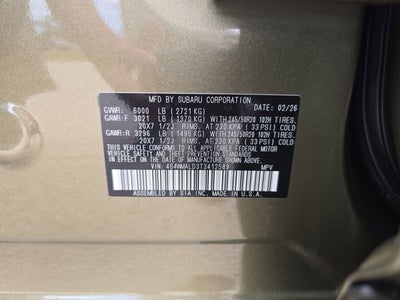 2026 Subaru Ascent Onyx Edition Touring