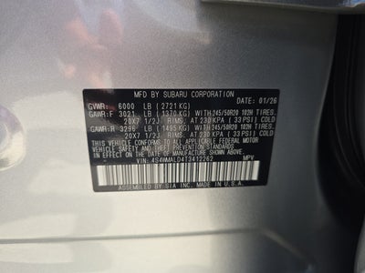 2026 Subaru Ascent Onyx Edition Touring