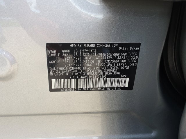 2026 Subaru Ascent Onyx Edition Touring