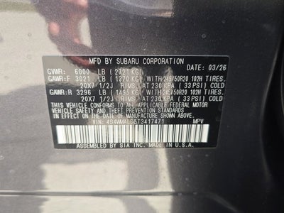 2026 Subaru Ascent Onyx Edition Touring