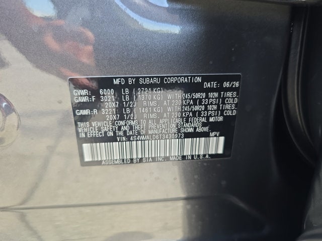 2026 Subaru Ascent Onyx Edition Touring