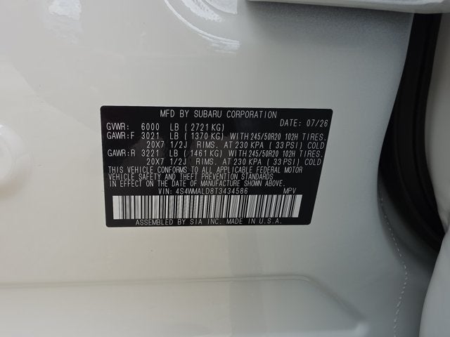 2026 Subaru Ascent Onyx Edition Touring