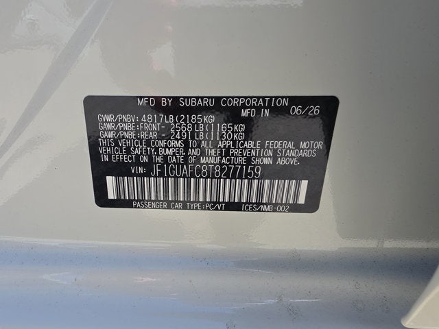 2026 Subaru Impreza Sport