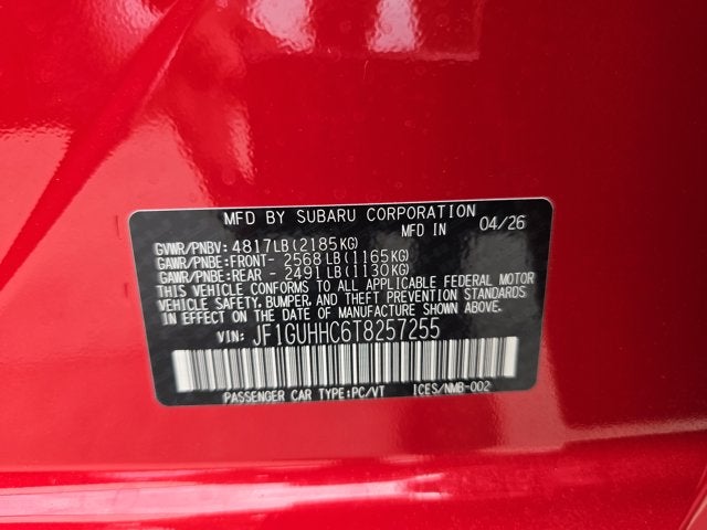 2026 Subaru Impreza RS