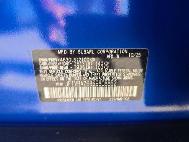 2025 Subaru WRX tS