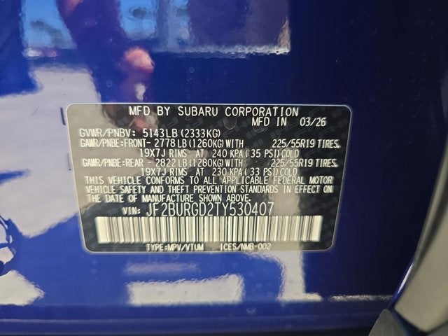 2026 Subaru Outback Limited XT