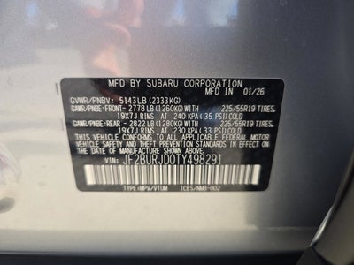 2026 Subaru Outback Touring XT