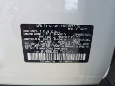 2026 Subaru Outback Touring XT