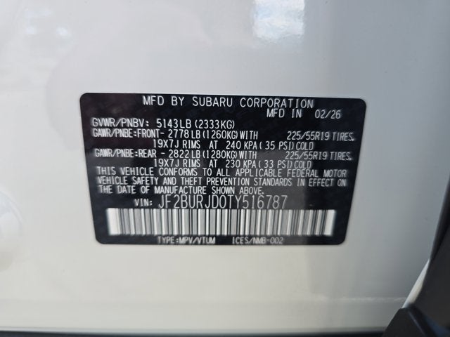 2026 Subaru Outback Touring XT