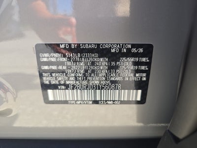2026 Subaru Outback Touring XT