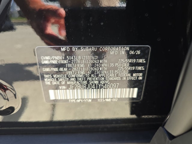 2026 Subaru Outback Touring XT