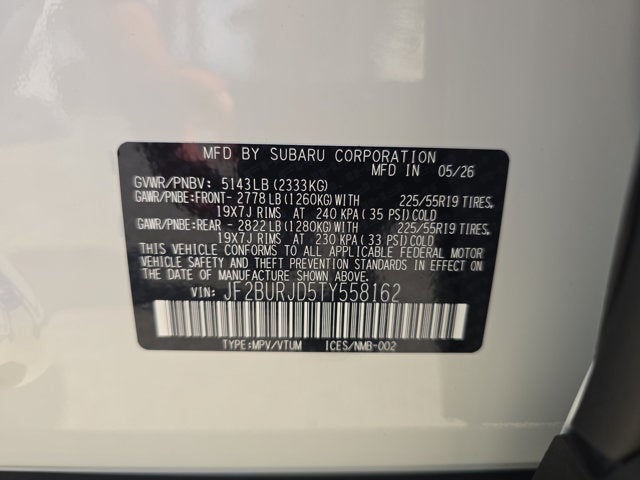 2026 Subaru Outback Touring XT
