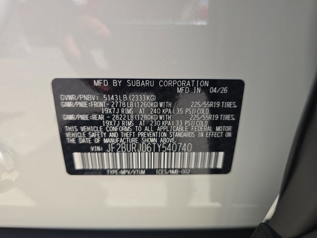 2026 Subaru Outback Touring XT