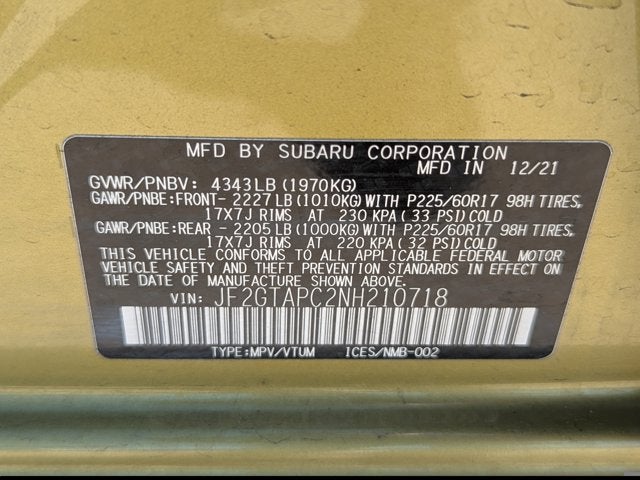 2022 Subaru Crosstrek Premium