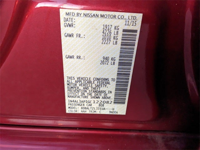 2016 Nissan Altima 2.5 SL