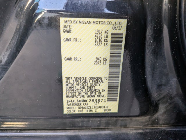 2017 Nissan Altima 2.5 SV