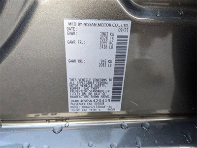 2025 Nissan Altima 2.5 SR