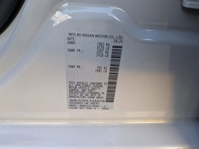 2026 Nissan Altima 2.5 SR