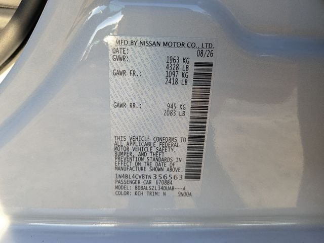 2026 Nissan Altima 2.5 SR