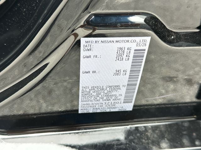 2026 Nissan Altima 2.5 SR