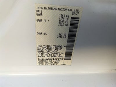 2022 Nissan Altima 2.5 SV