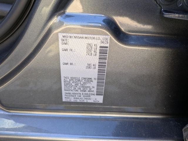 2026 Nissan Altima 2.5 SV