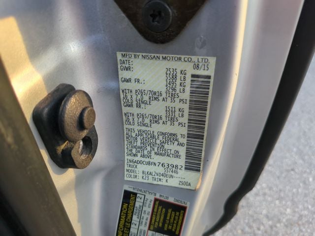 2015 Nissan Frontier SV