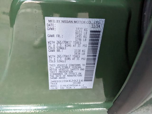 2025 Nissan Frontier PRO-X