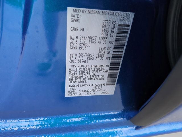 2026 Nissan Frontier PRO-X