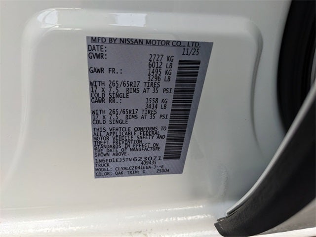 2026 Nissan Frontier SV