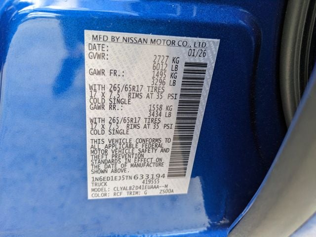 2026 Nissan Frontier SV