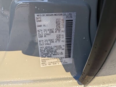 2026 Nissan Frontier SV
