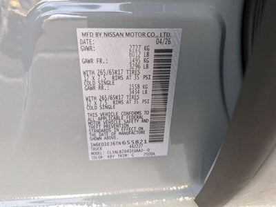 2026 Nissan Frontier SV