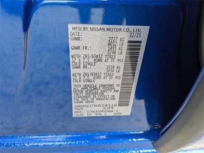 2026 Nissan Frontier SV