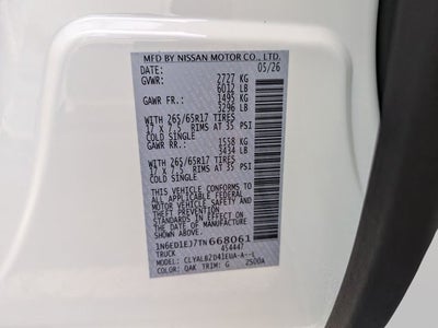 2026 Nissan Frontier SV
