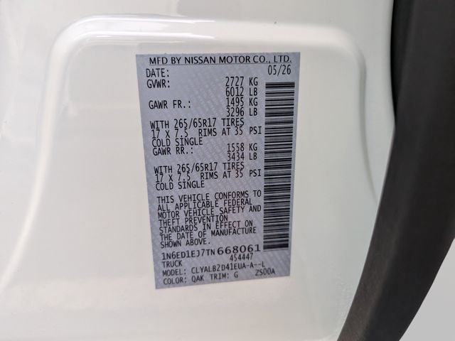 2026 Nissan Frontier SV