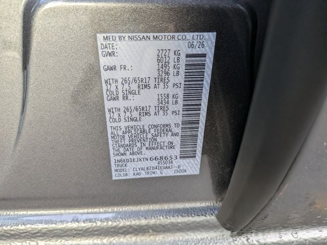2026 Nissan Frontier SV