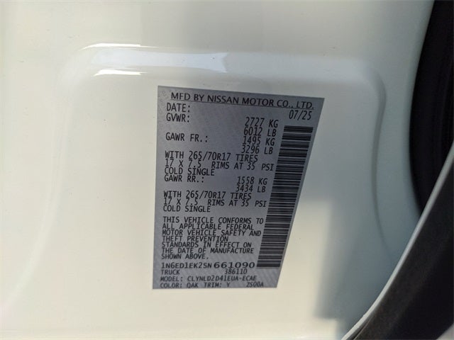 2025 Nissan Frontier PRO-4X