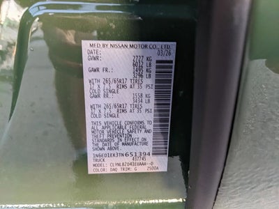 2026 Nissan Frontier SV