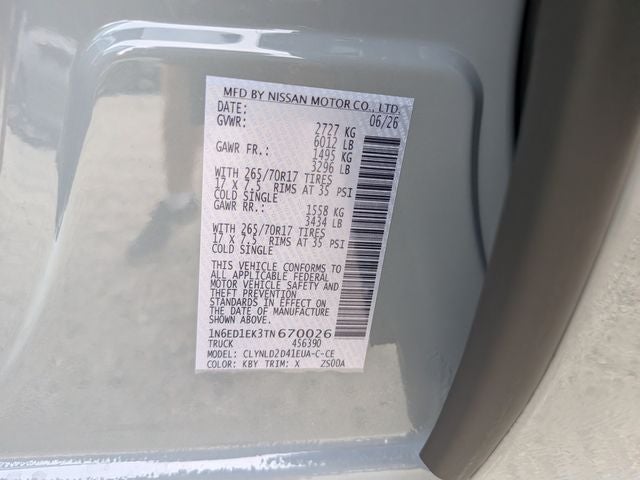2026 Nissan Frontier PRO-4X w/R Package