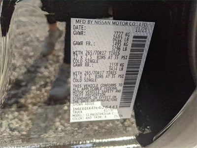 2026 Nissan Frontier PRO-4X