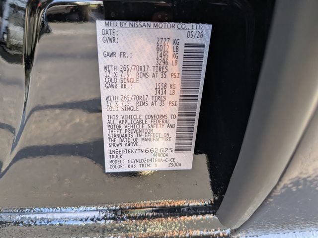 2026 Nissan Frontier PRO-4X w/R Package