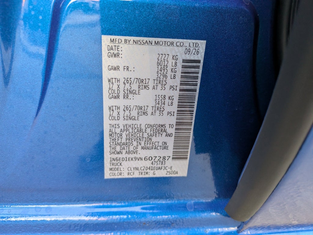 2027 Nissan Frontier SV