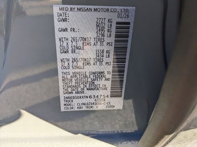 2026 Nissan Frontier PRO-4X