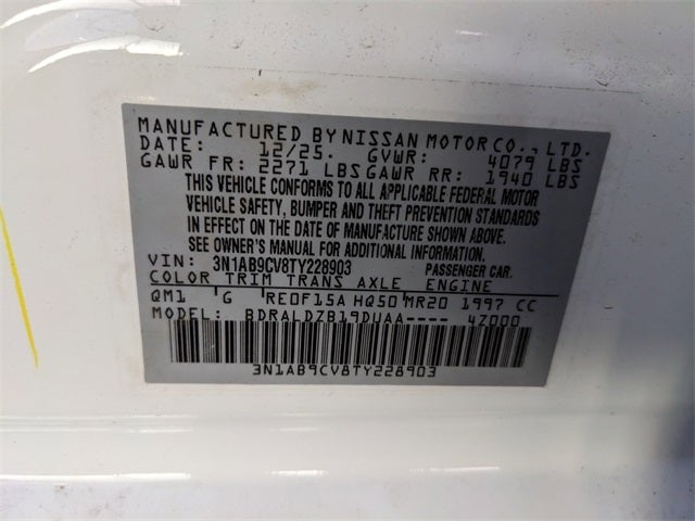 2026 Nissan Sentra SV